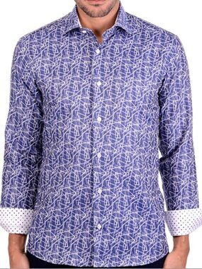 New Bertigo Lux Collection Alessio 92 Mens Shirt SZ S